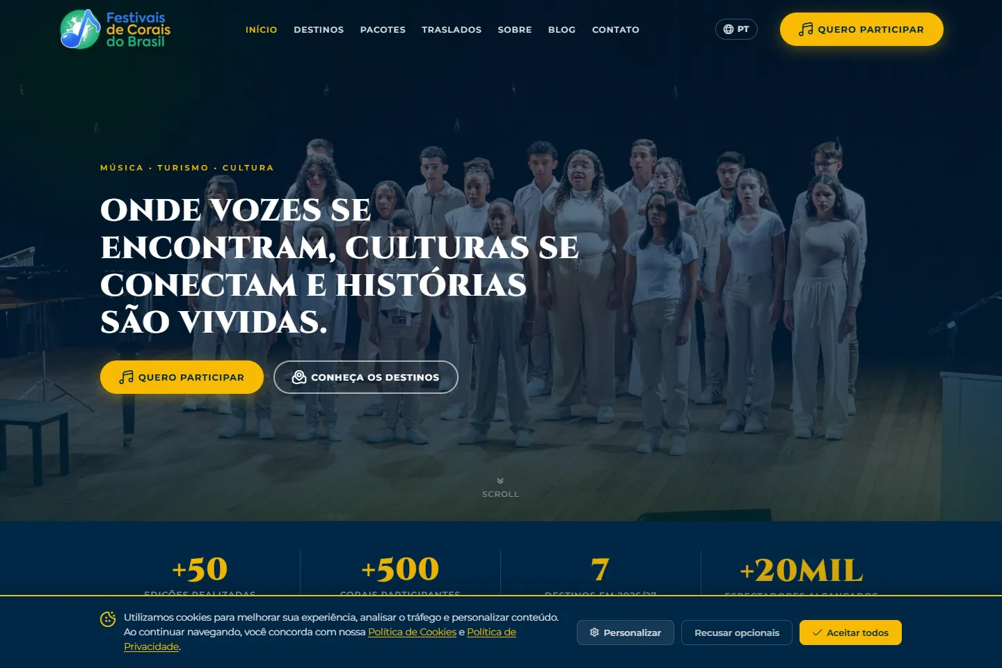 Festival de Corais no Brasil — captura do projeto