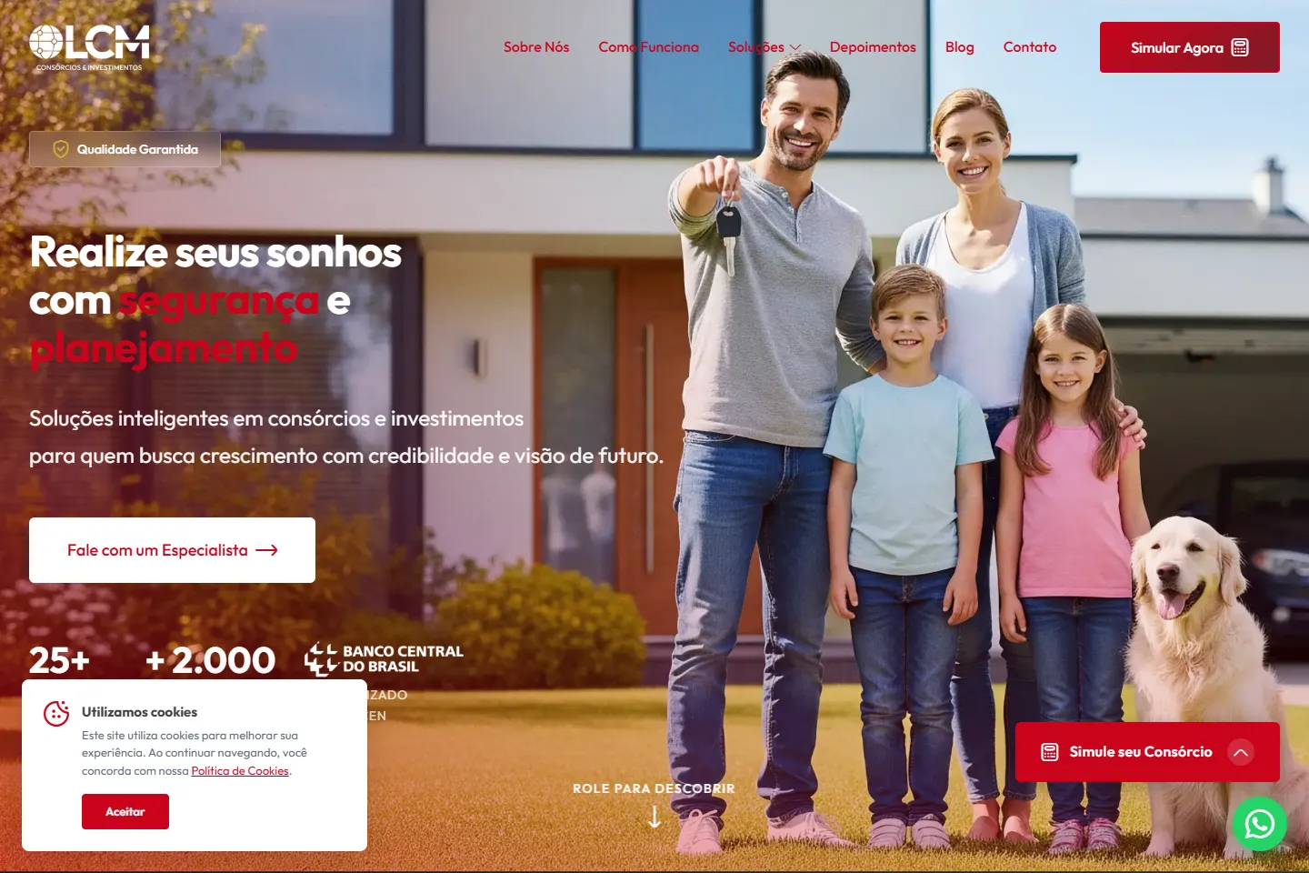 LCM Consórcios — captura do projeto