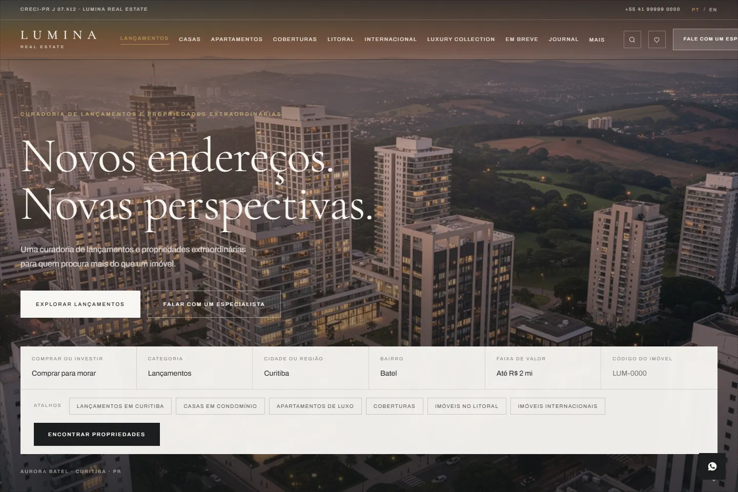 Lumina — captura do projeto