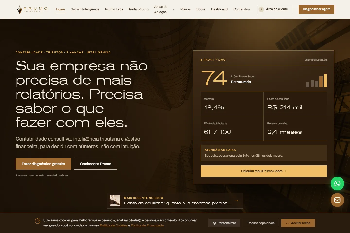 Prumo Contábil — captura do projeto